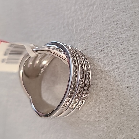 FINE JEWELRY STERLING SILVER 1/4 CTTW DIAMOND RING SIZE 7 - Picture 2 of 7